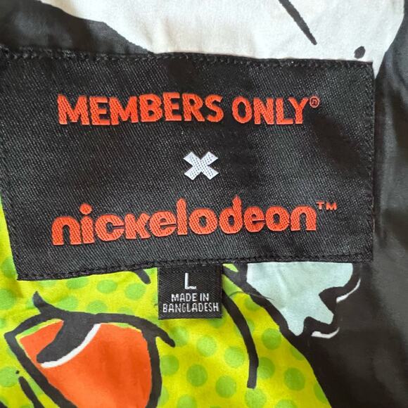 Members Only X Nickelodeon Rugrats Novelty Print Retro Nostalgic Windbreaker - L - Picture 7 of 12